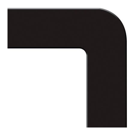 Accuform Accuform Tough-Mark Floor Marking Shape, 6inx6in Rounded Corner, Black PTP206BK